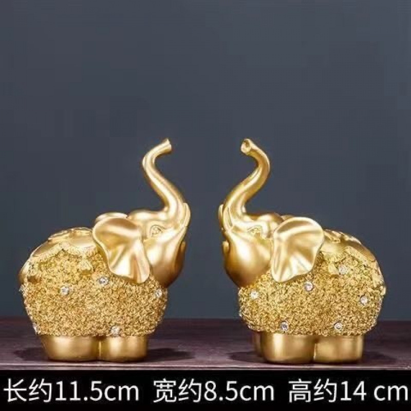 European-style Lucky Elephant Decoration Object Creative Fashion Craft Living Room Decoration Office Desktop Division Opening Gift