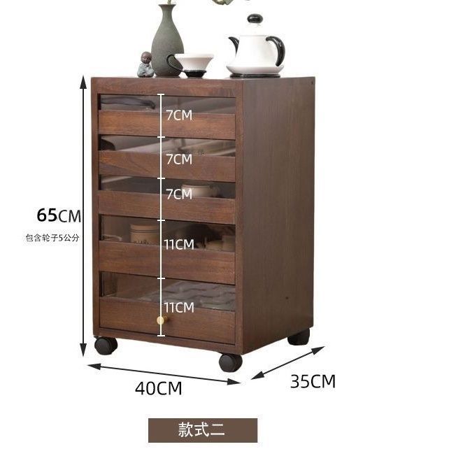 Solid Wood Dental Cabinet, Tea Cup, Tea Set Storage Cabinet, Floor-Standing Light Luxury Jewelry Display Cabinet, Antique Style Tea Cabinet