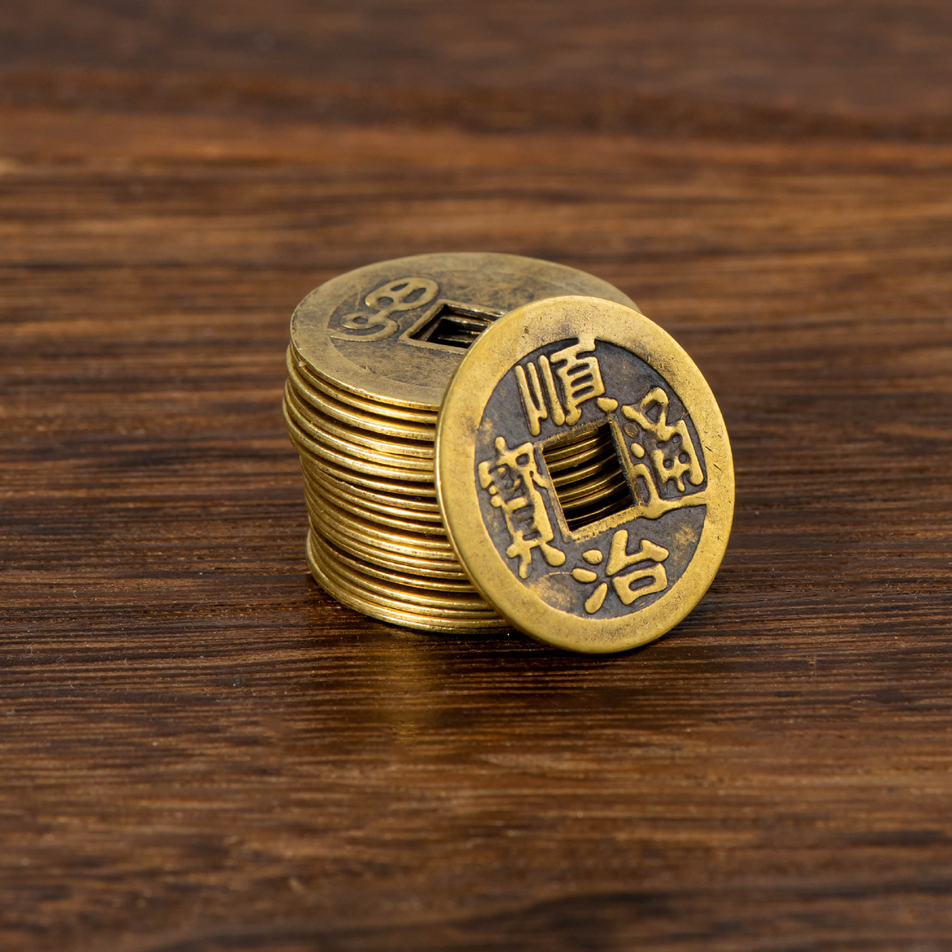 Antique-Style Chinese Coins of the Five Emperors: Kangxi, Qianlong, Yongzheng, Vintage 2.3cm Factory Wholesale Direct Sale