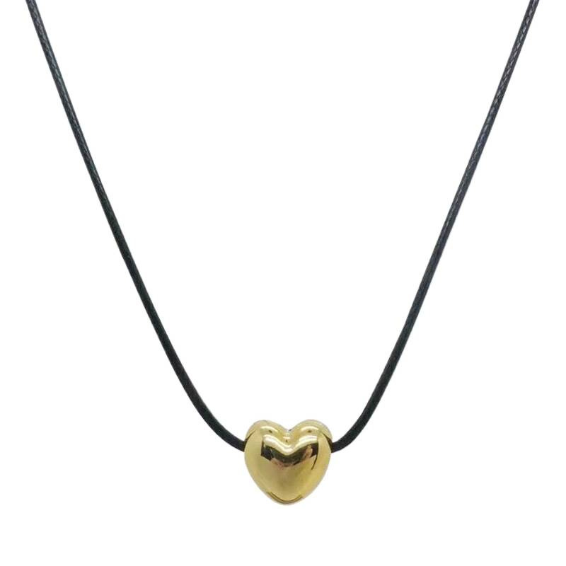 Fever Sweet Cool Style Pull-Out Heart Necklace Necklace Adjustable Clavicle Chain Niche Design Strap Necklace