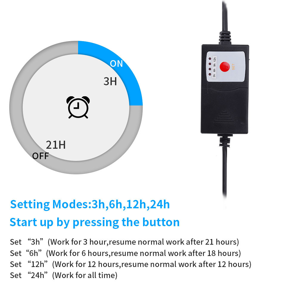Cross-Border Timer Uv Germicidal Lamp Fish Tank Germicidal Lamp Diving Sterilization Lamp Fish Pond Aquarium Uv Disinfection Lamp
