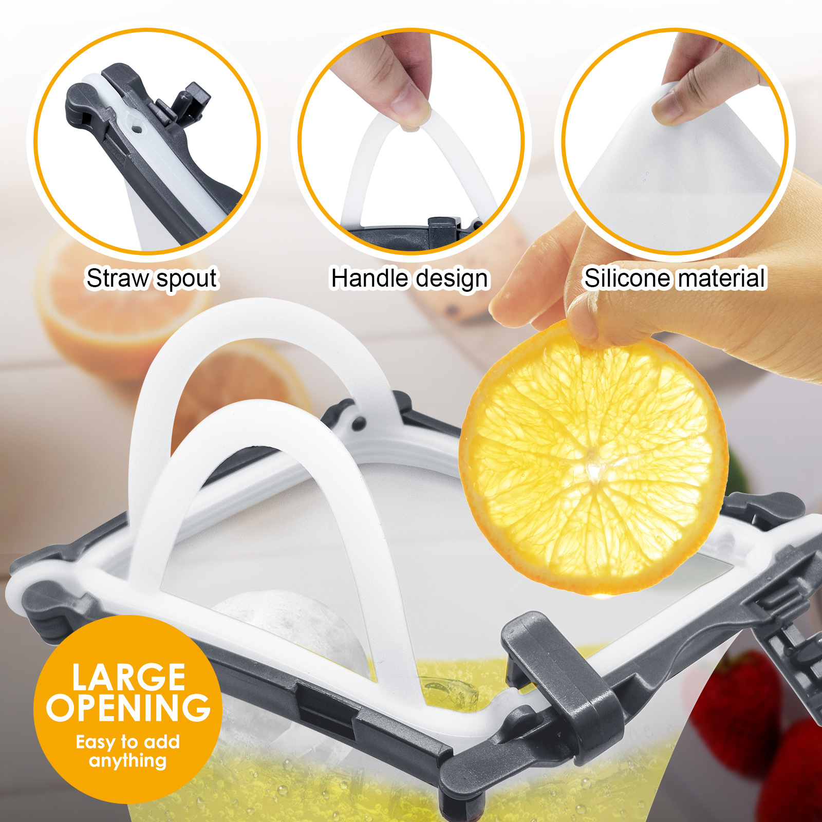 Cross-border New LIQUOR BAG Portable Silicone Wine Bag with Straw Fresh-keeping Bag Water Storage Party Pool Wine Bag