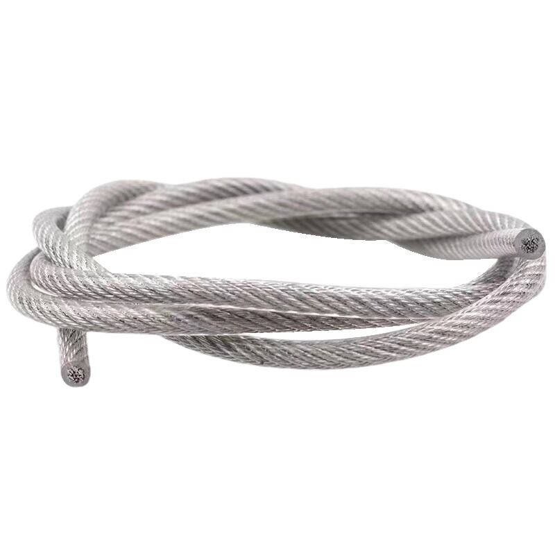 Plastic coated 304 stainless steel invisible anti-theft protective net steel wire coated rope steel structure laying plastic rope large quantity excellent price