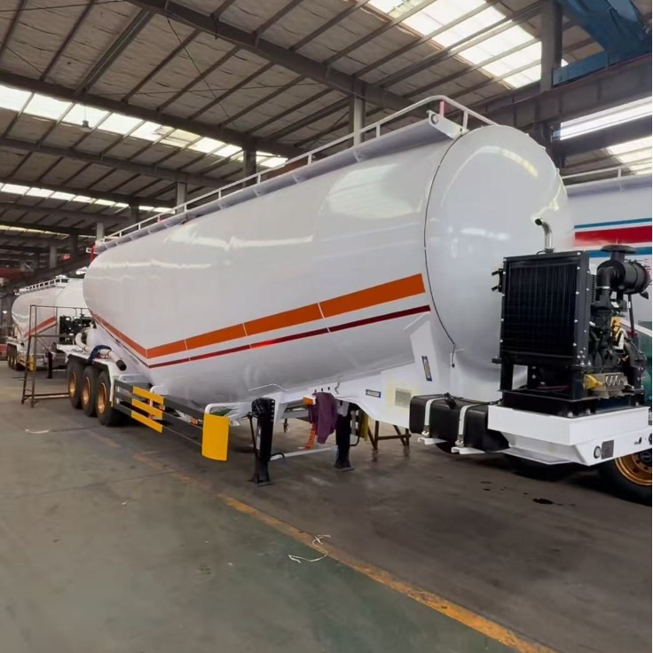 Cross-Border 50 Cubic Bulk Cement Tank Semi-Trailer Bulk Granular Urea Tank Dry Mixed Mortar Tank Calcium Hydroxide Tank