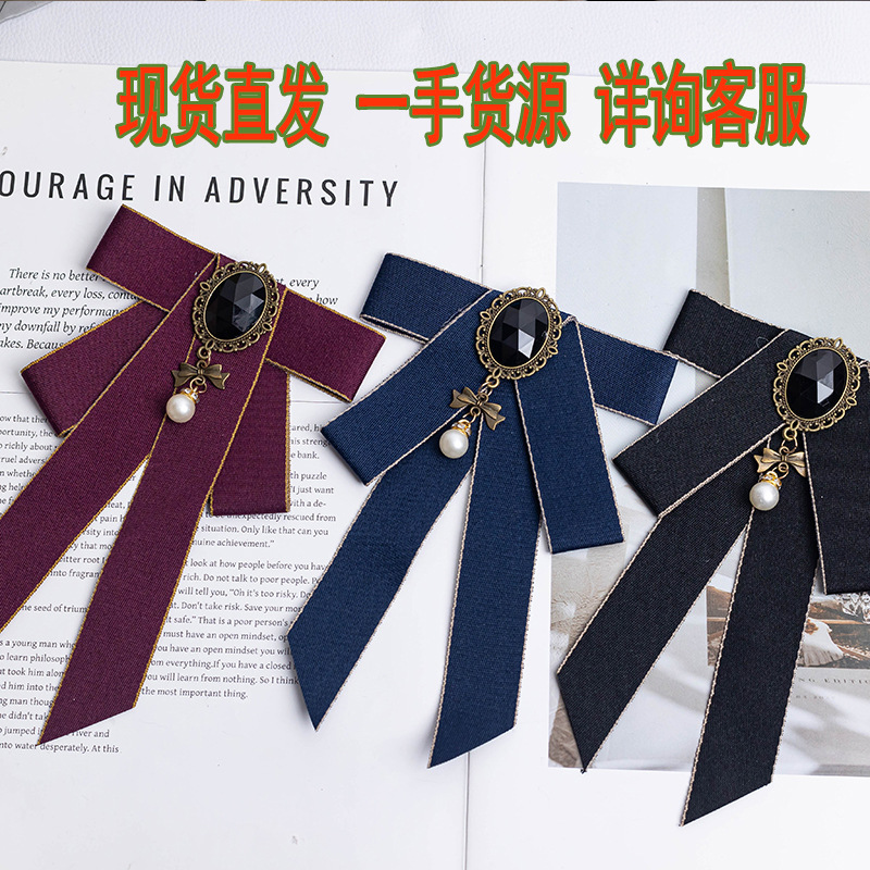 Галстук-бабочка JK для студентов, аксессуары для рубашки, женская профессиональная рабочая одежда, черный маленький галстук-бабочка