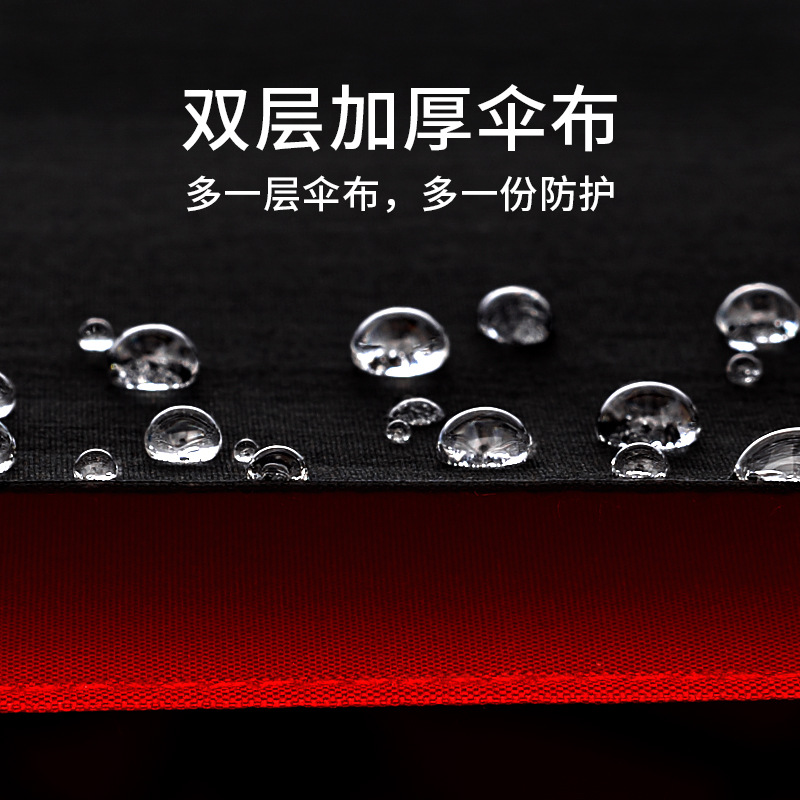 Extra Large Umbrella, Enlarged, Thickened and Reinforced, Special Manual Folding, Rain or Shine, Men's Sun Protection, Double Black