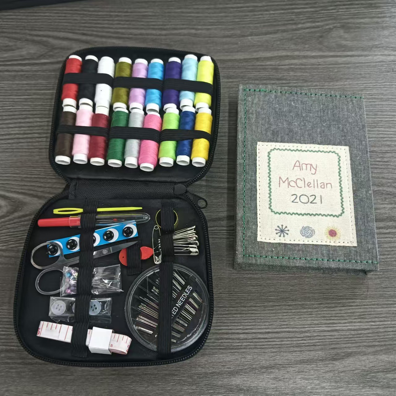 Cross-border Stitch Book sewing loose-leaf book DIY stitch book manual fabric embroidery needle book suit