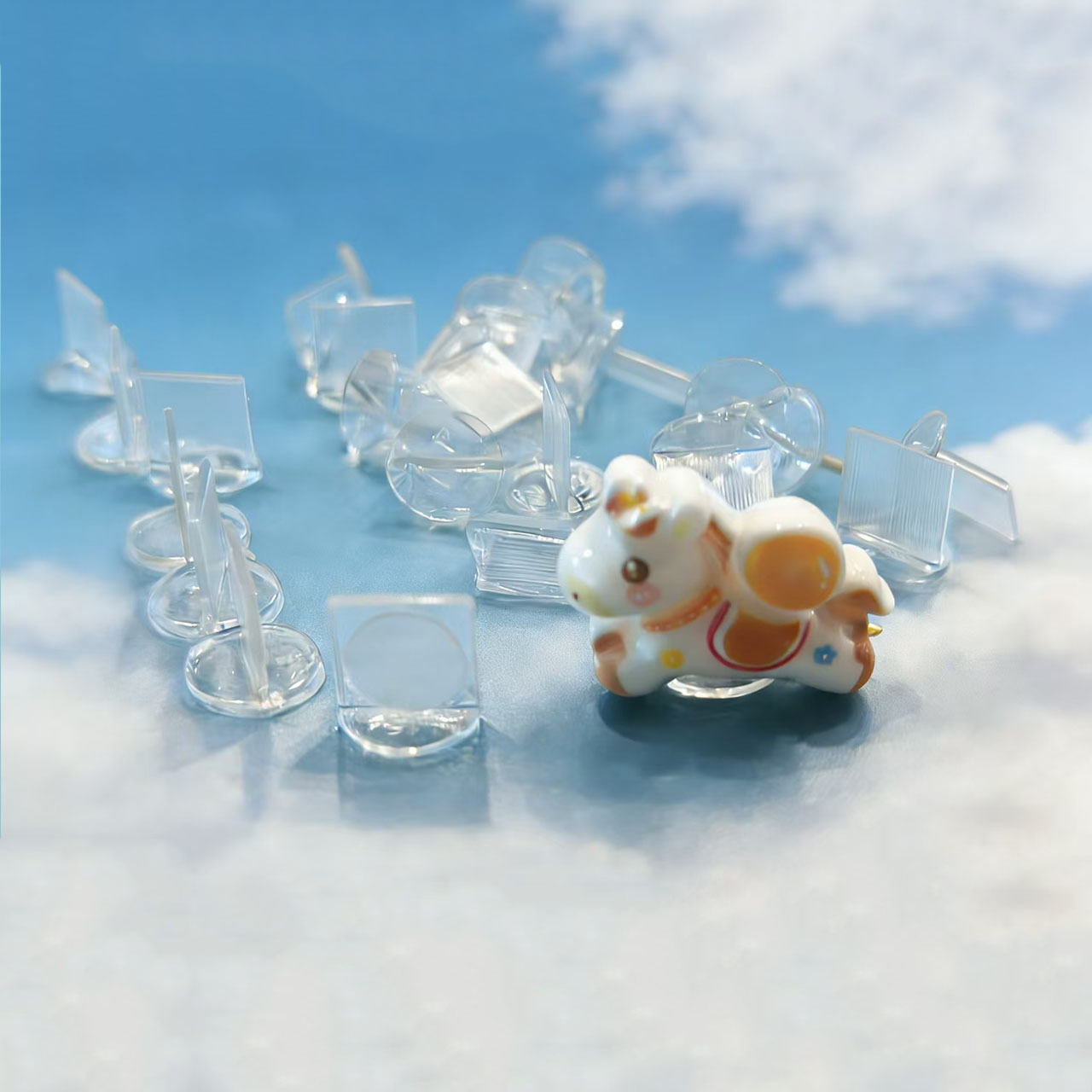 2026 New Model Base Ornament Car Ornament Card Holder High-Definition Transparent Base Universal Accessory Base