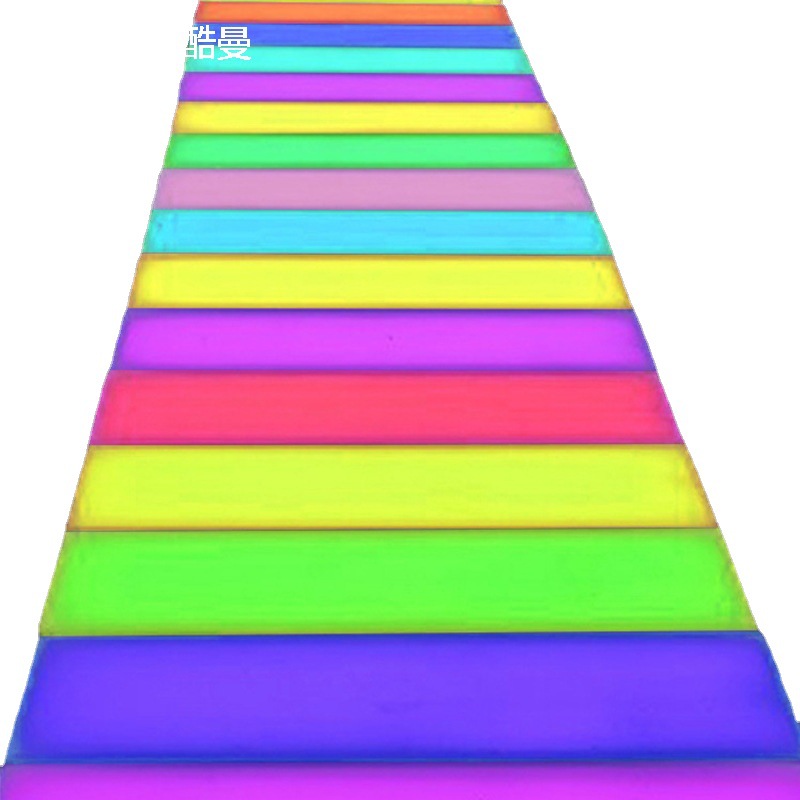 led floor tile light gravity induction luminous floor light custom Square outdoor floor light strip embedded line light