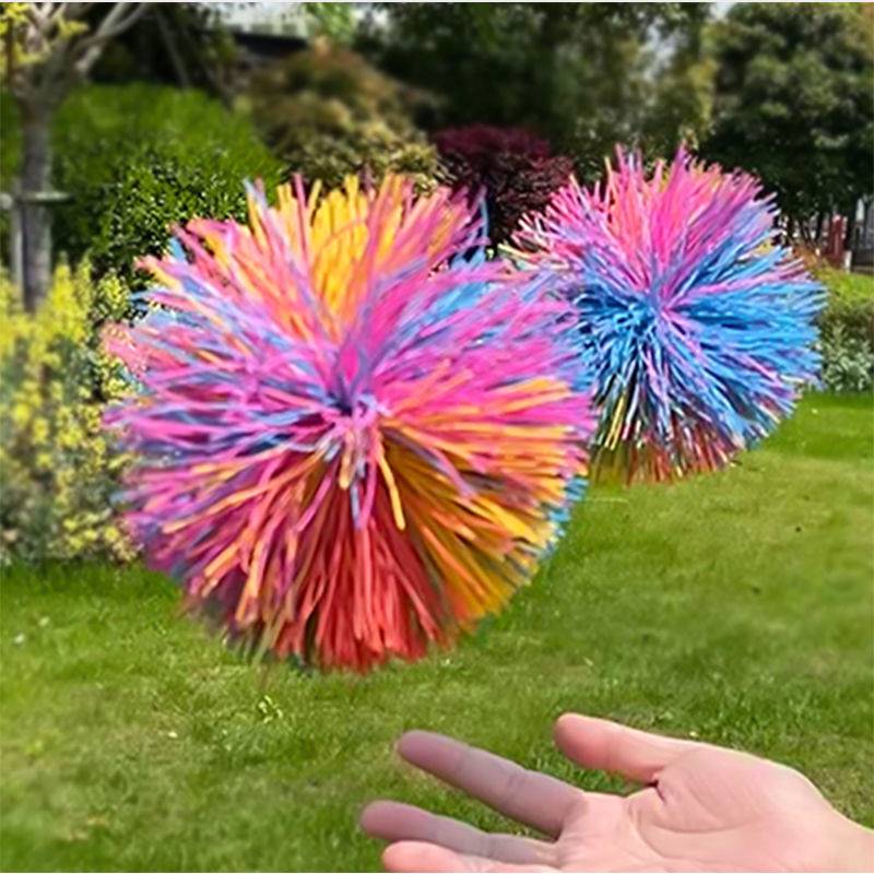 Резиновый мяч, мяч на резинке, цветной мяч для начальной школы, песочный мешок, фитнес, волан, шелковый мяч, меховой мяч