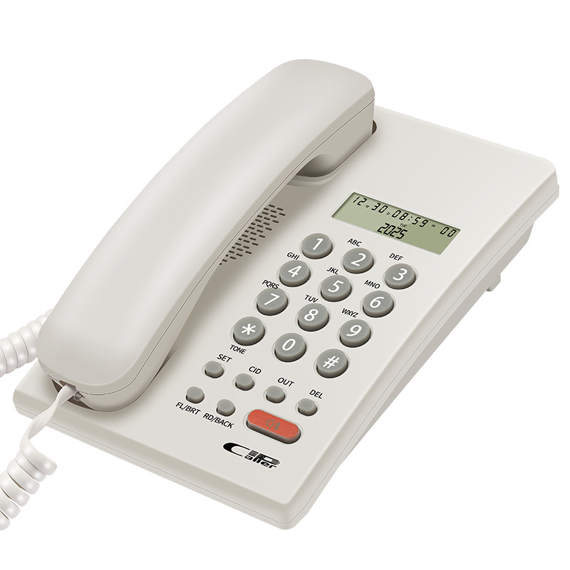Feichuang Wired Telephone Landline Fixed Telephone Business Office Sitting Fixed Phone Silicone Button Caller Id
