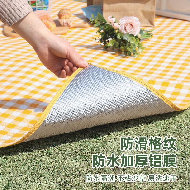 Tourism Team Building Floor Mat Pearl Cotton Aluminum Film Mat Outdoor Moisture-Proof Mat Camping Tent Sleeping Mat Aluminum Foil Picnic Mat Wholesale