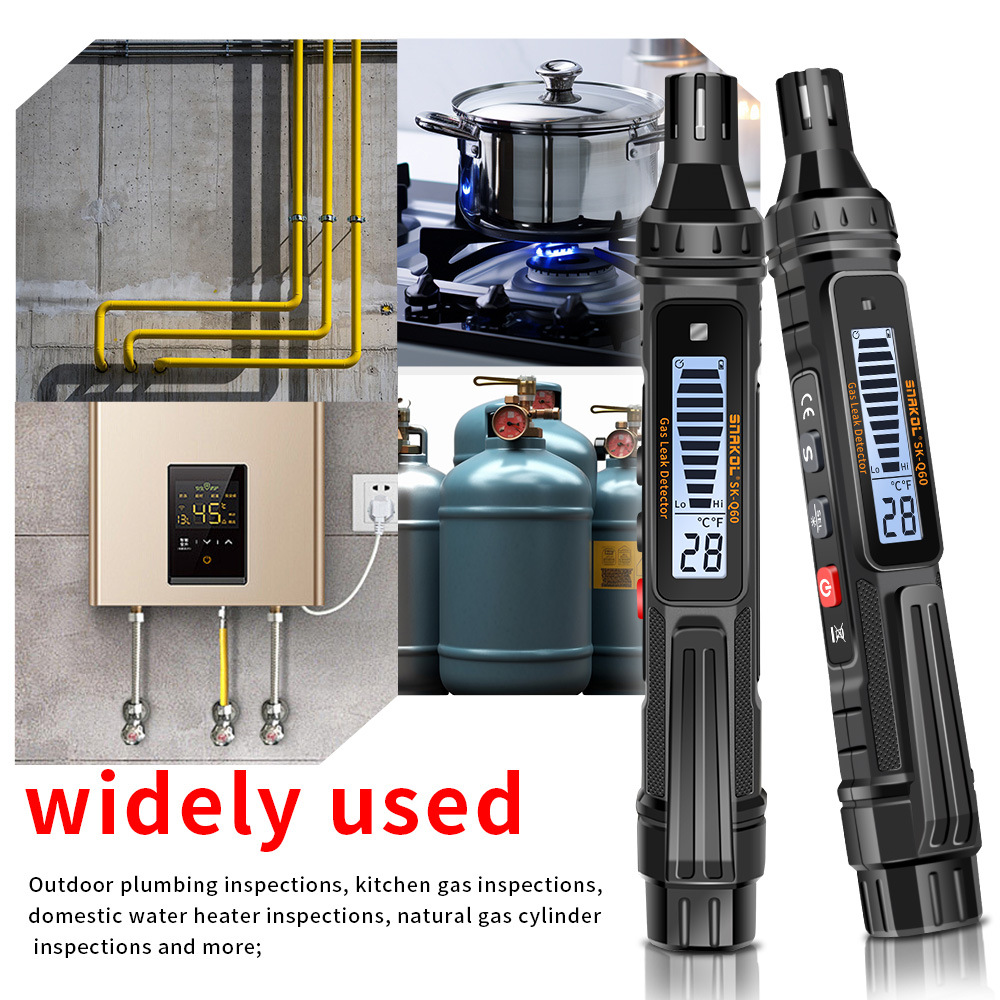 Snake SK-Q60 Combustible Gas Detector High Precision Gas Natural Gas Leakage Detection Acousto-optic Alarm