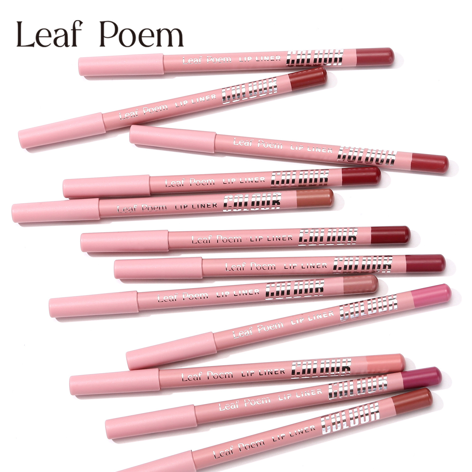 LEAF P0EM Cross Border Makeup 12 Color Matte Fog Lip Liner Outline Lip Lasting Waterproof Lipstick Lip Pen