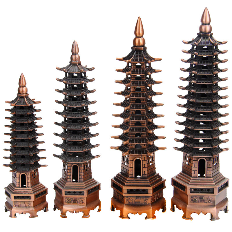 Copper Wenchang Tower Alloy Wenchang Tower Nine-storey Thirteen-storey Wenchang Tower Ornaments Thirteen-storey Wenchang Tower Ornaments Flagship Store