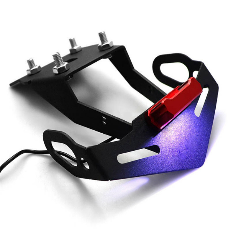 Applicable to Yamaha YZF-R15 V3 2017-2021 aluminum alloy rear license plate frame with light license plate frame
