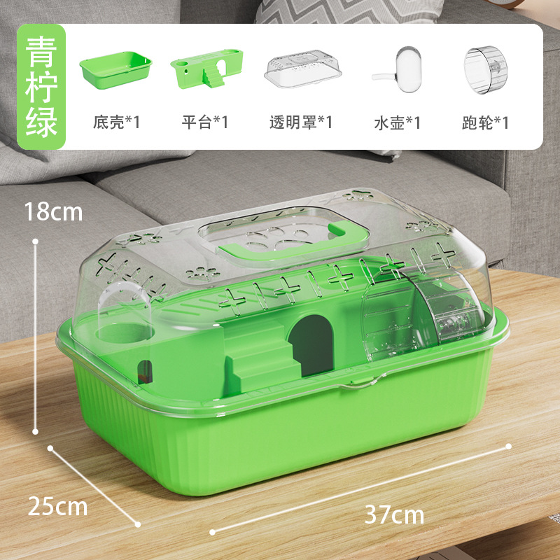 Hand Hamster Cage Golden Bear Cheap Oversized Acrylic Double-Layer Luxury Villa with Handle Factory Outlet