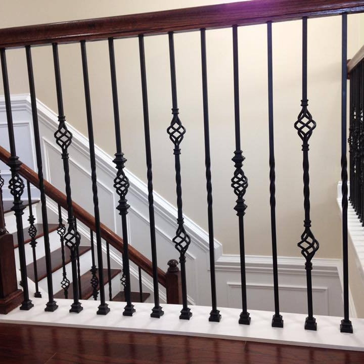 Cross-Border E-Commerce Amazon Staircase Iron Base Handrail Aisle Landscape Balcony Indoor Courtyard Villa Decoration