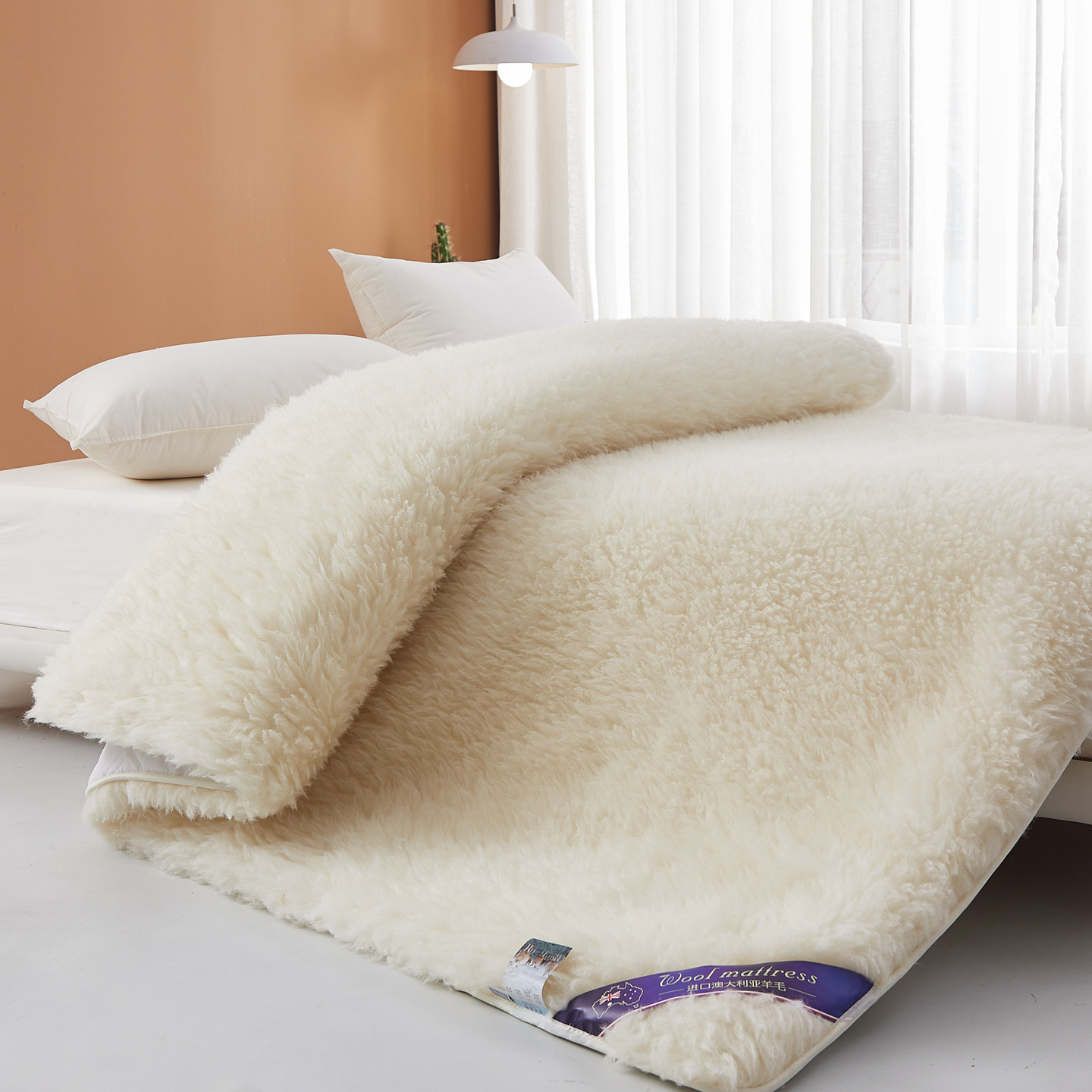 Зимний австралийский короткий матрас из чистой шерсти, утолщённый, тёплый осенью и зимой, мягкий подушка-одеяло для двойного матраса