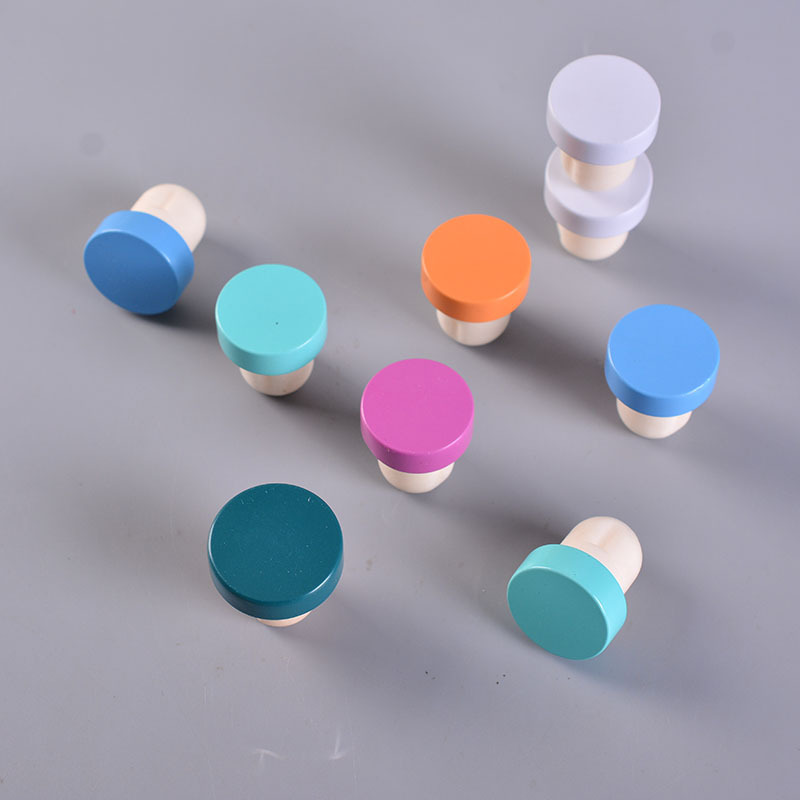 Wholesale foreign wine bottle stopper polymer bottle stopper red wine bottle T-shaped stopper multi-color polymer glass bottle stopper