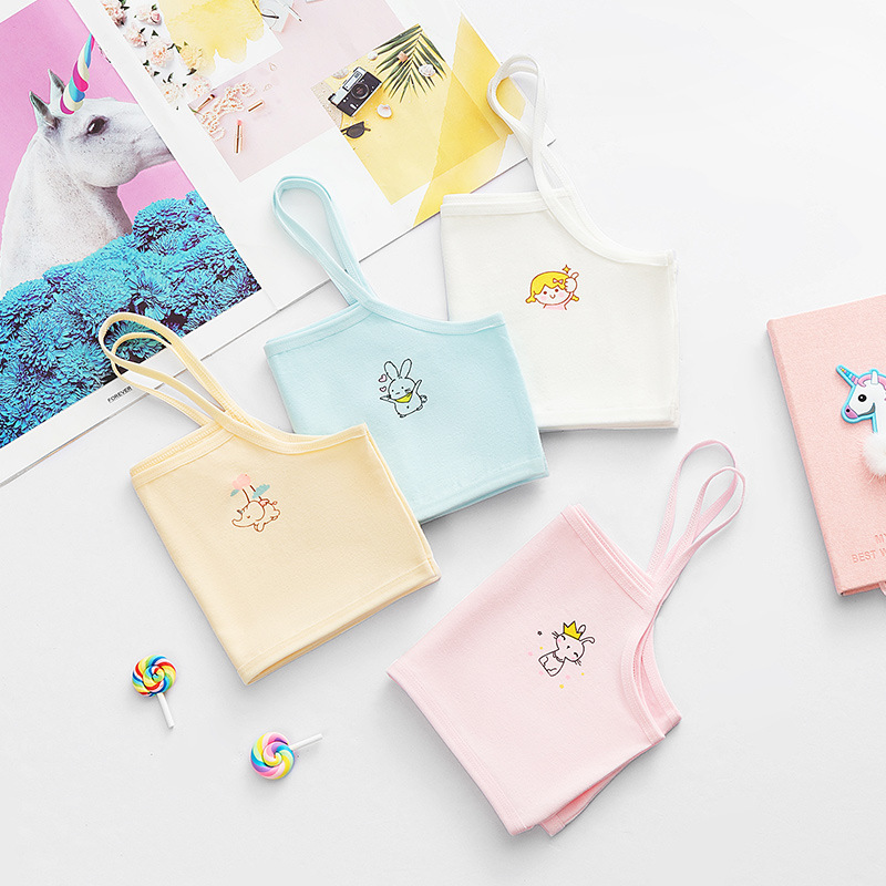 Нижнее белье для девочек, период развития, 7-15 лет, первая стадия, майка для девочек