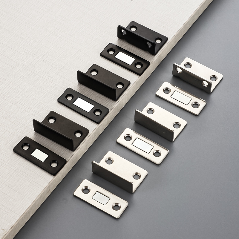 Cabinet door magnetic suction strong magnetic stainless steel punch-free magnetic touch invisible 90-degree cabinet drawer clothes sliding door ultra-thin door stopper