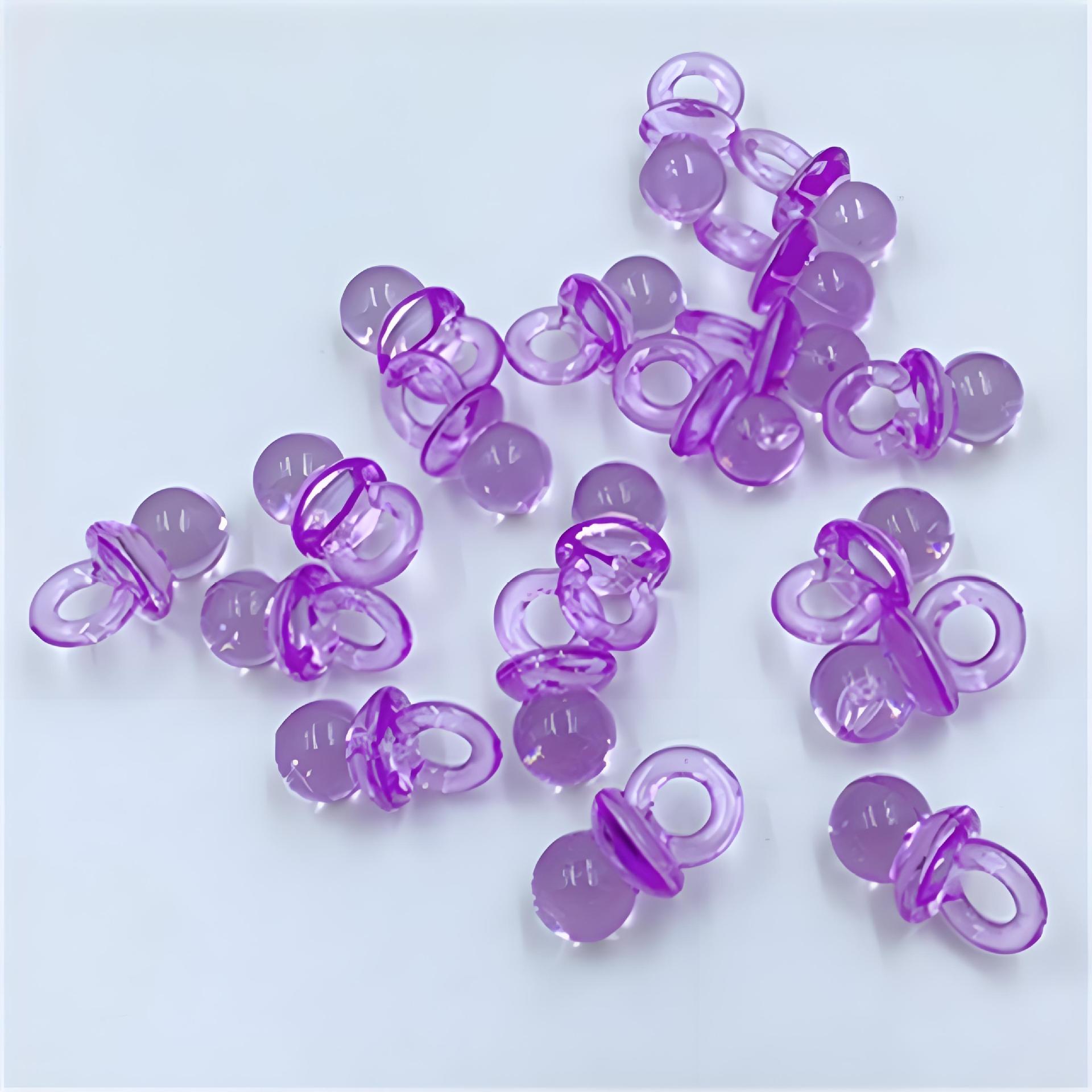 Acrylic Transparent Mini Pacifier Hanging Diy Baby Shower Full Moon Birthday Beads