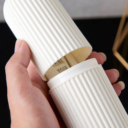 Vertical Striped Travel Wash Cup Toothbrush Cup Toothpaste Storage Box Portable Toothbrush Box Toothbrush Bucket Casual Mouthwash Cup