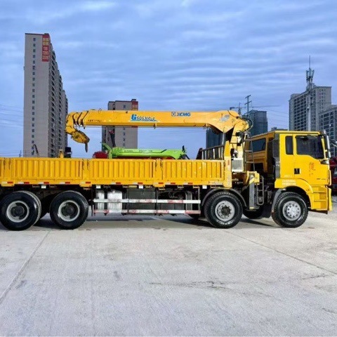 Cross-Border Export of Delong's New M3000 Rear Eight-Wheel Sany 12-Ton Truck Crane Can Be Equipped with 14-Ton and 16-Ton Cranes for Lifting