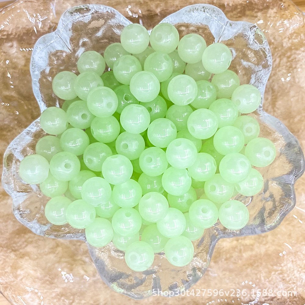 Jade Material Glass Beads Loose Batch for Bracelets DIY Jewelry Accessories Bead Materials Glass Beads String Beads Loose Beads Round Beads