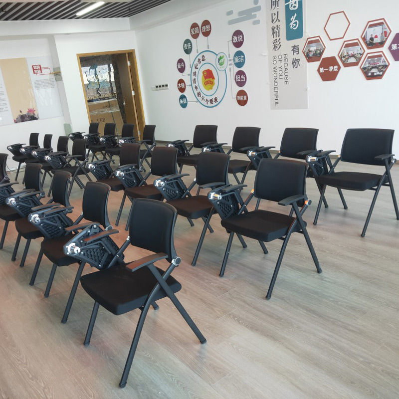 High quality training chair with writing board conference room chair stool folding chair integrated table board conference chair aluminum alloy