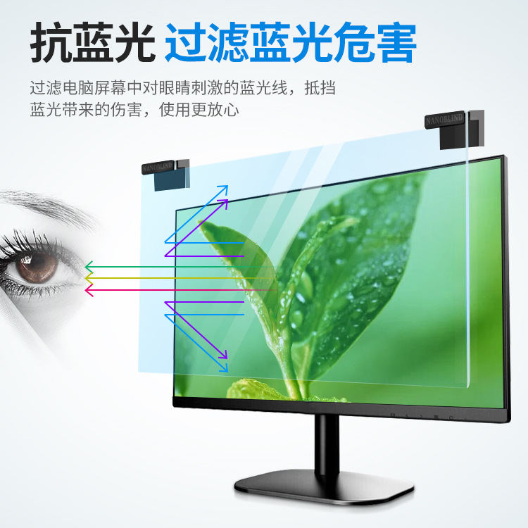 Computer Anti-blue Light Screen Cover Desktop Computer Monitor Radiation Protection Screen Laptop Eye Protection Panel