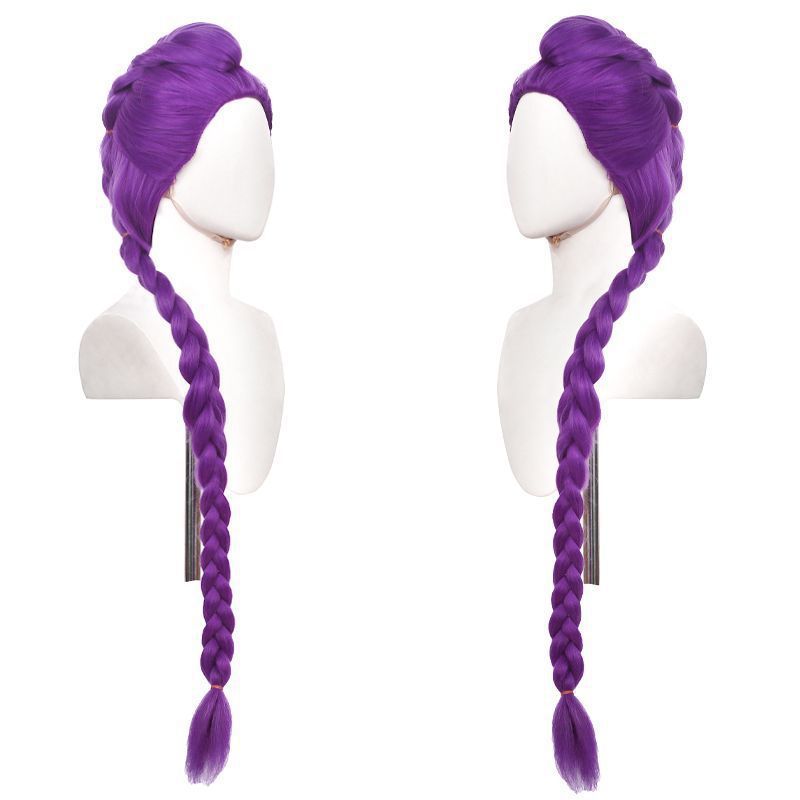 Cross-Border Skpop Witch Hunter Group Zoe Miralu Cos Wig Tiger Mouth Clip Ponytail Wig Ready for Sale