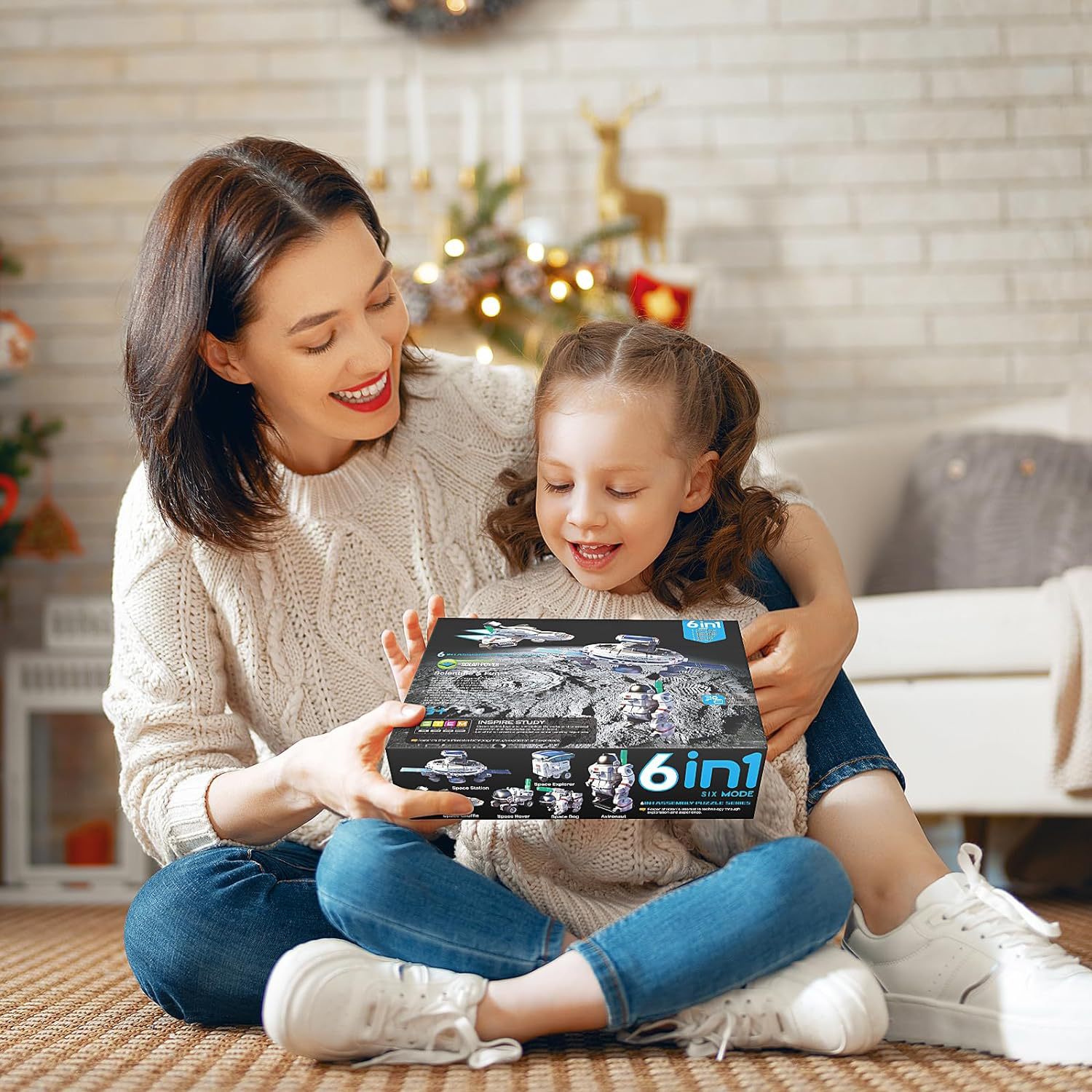 Cross-Border Hot-Selling Six-In-One Space Robot Toy Educational Assembly Toy 6-in-1 Self-Assembled Solar-Powered Toy Car