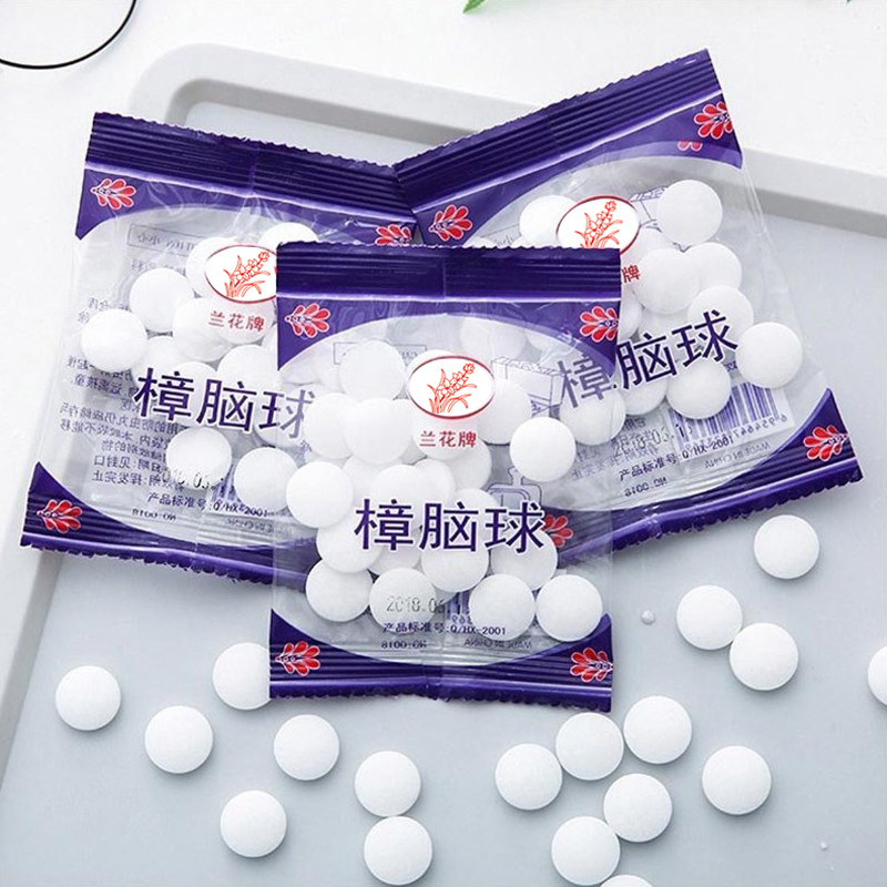 Camphor Balls for Wardrobes, Anti-Mold, Insect-Proof, Aromatic Deodorant, Insect Repellent, Cockroach Prevention, Household Odor Balls, Natural Hygiene Balls