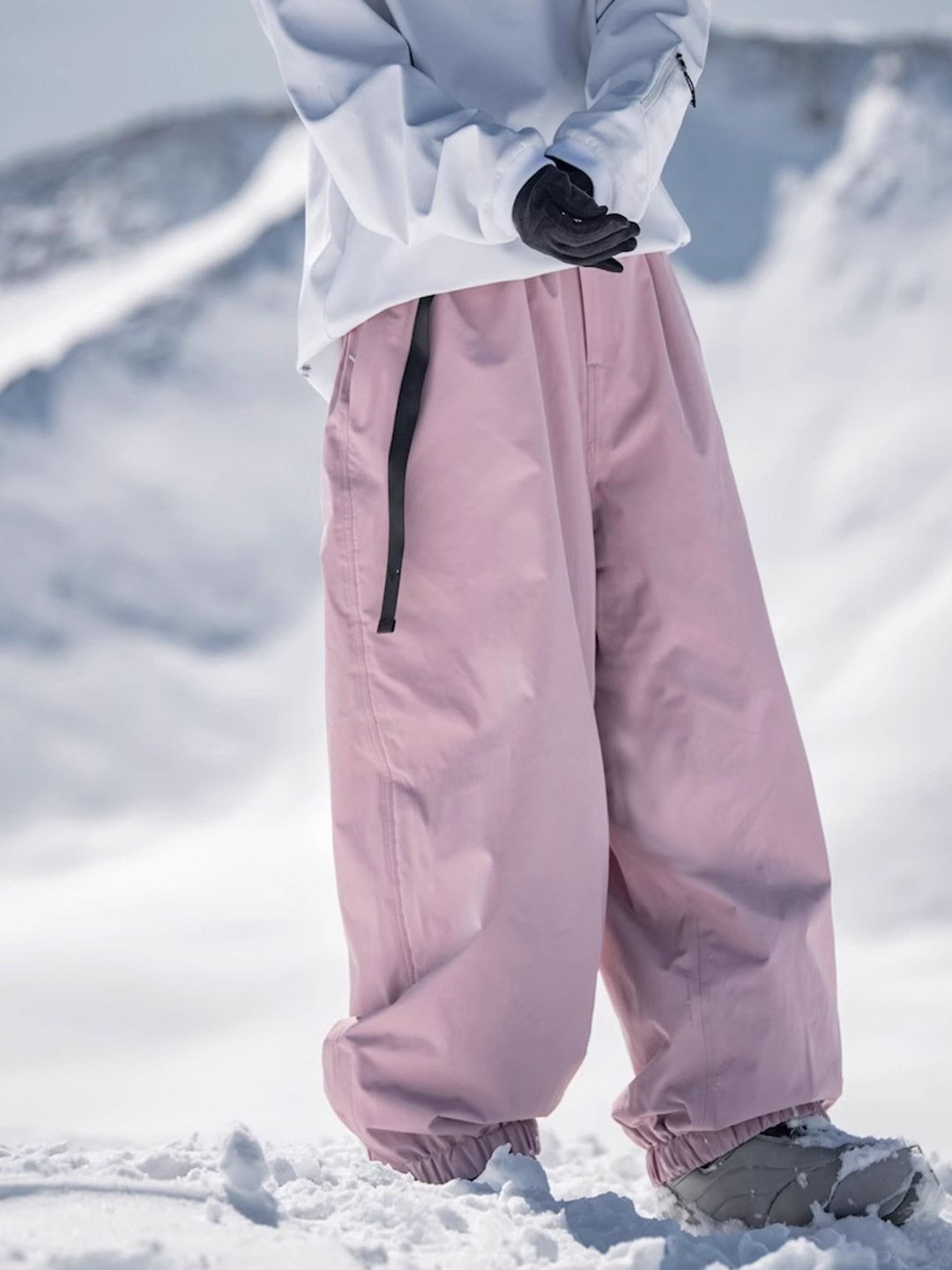 Casual Large Size Snowboarding Pants for Men and Women, Loose Velvet, Warm, Waterproof and Breathable Ski Equipment for Couples
