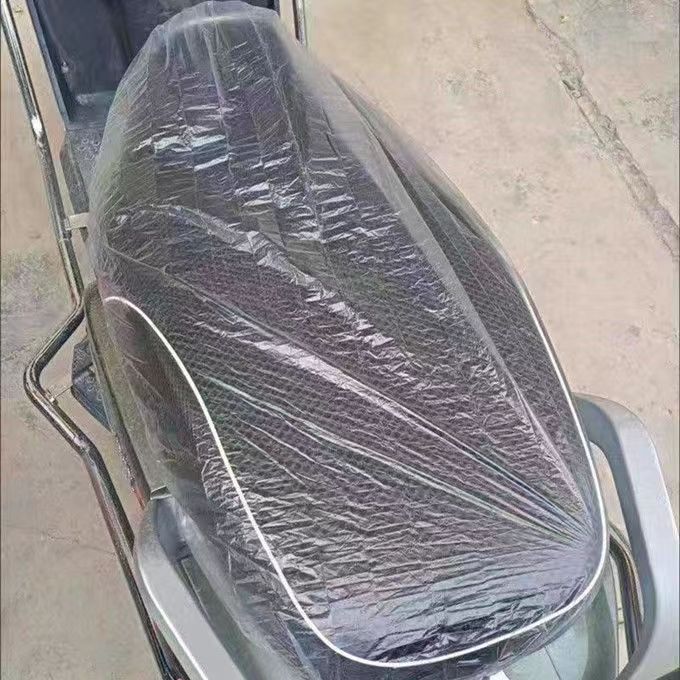 Electric car disposable seat cushion cover plastic rainproof dustproof cushion cover battery car bicycle seat cover protective cover