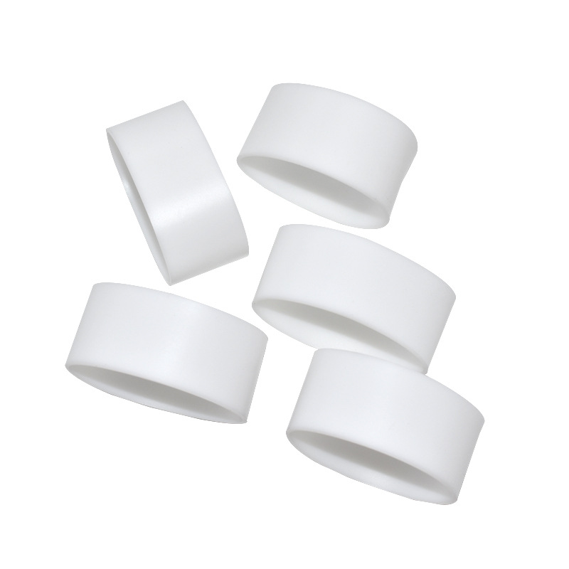 Milky White 15/20mm Wide Silicone Ring Elastic Wire Harness Ring Temperature-Resistant Environmentally Friendly Silicone Cable Tie Continuous Protective Sleeve