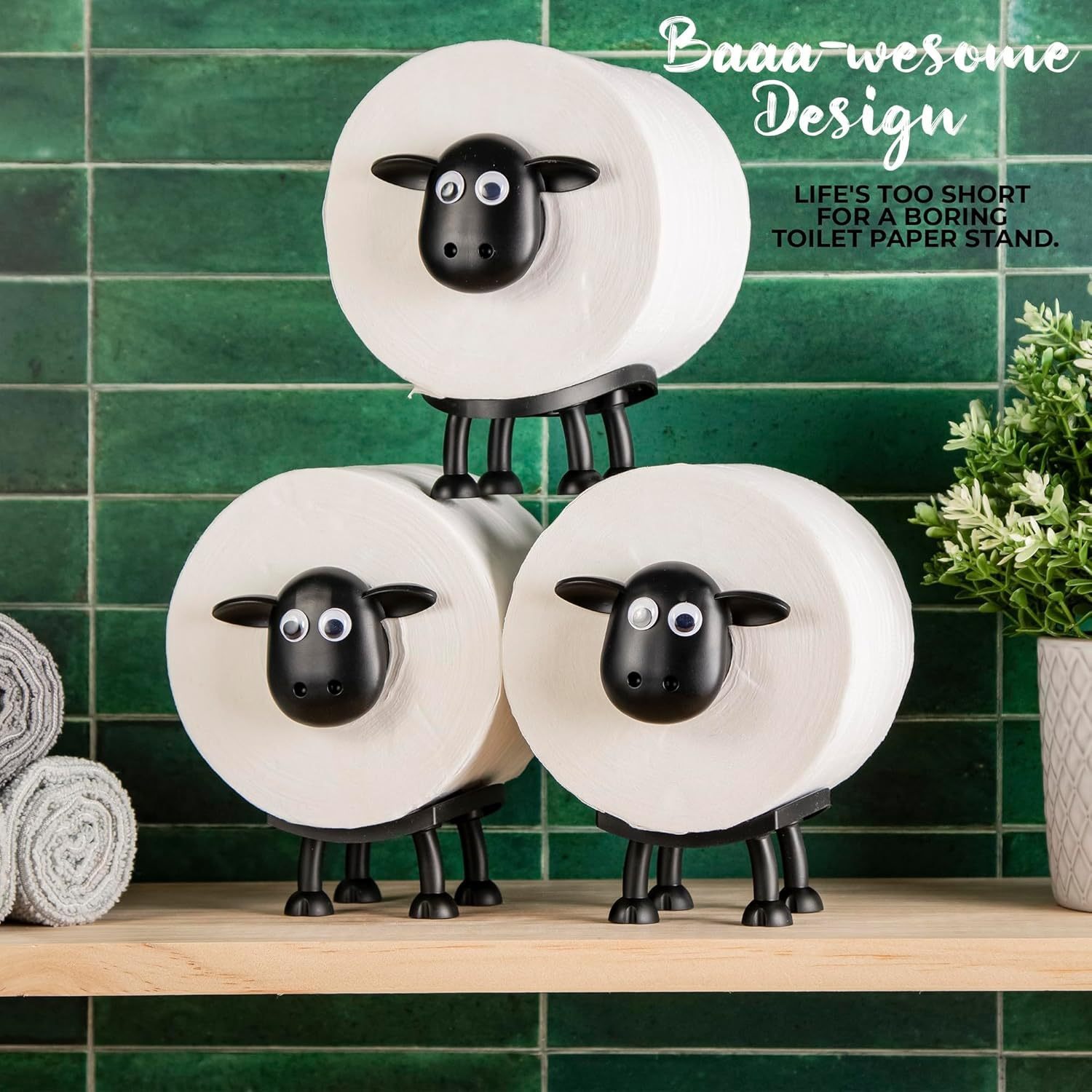 Cross-Border Sheep Toilet Roll Holder Interesting Sheep Toilet Paper Holder Family Creative Roll Holder