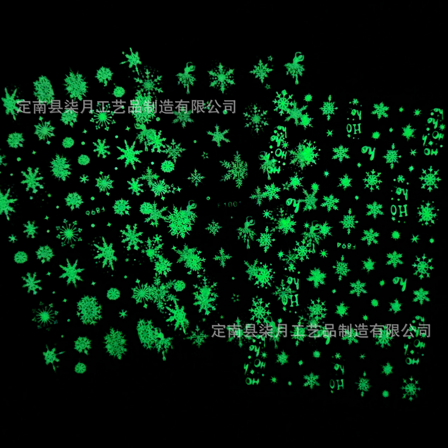 25 Years of Cross-Border New Christmas White Glitter Snowflake Nail Art Stickers Elk Sweater Pattern Nail Stickers Wholesale Nail