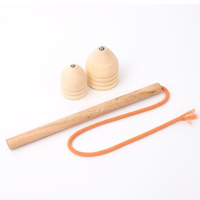 Ginkgo Wood Gyro Spot Wholesale Gyro Set Wooden Children's Small Gyro Youth Toy Manufacturer Wholesale