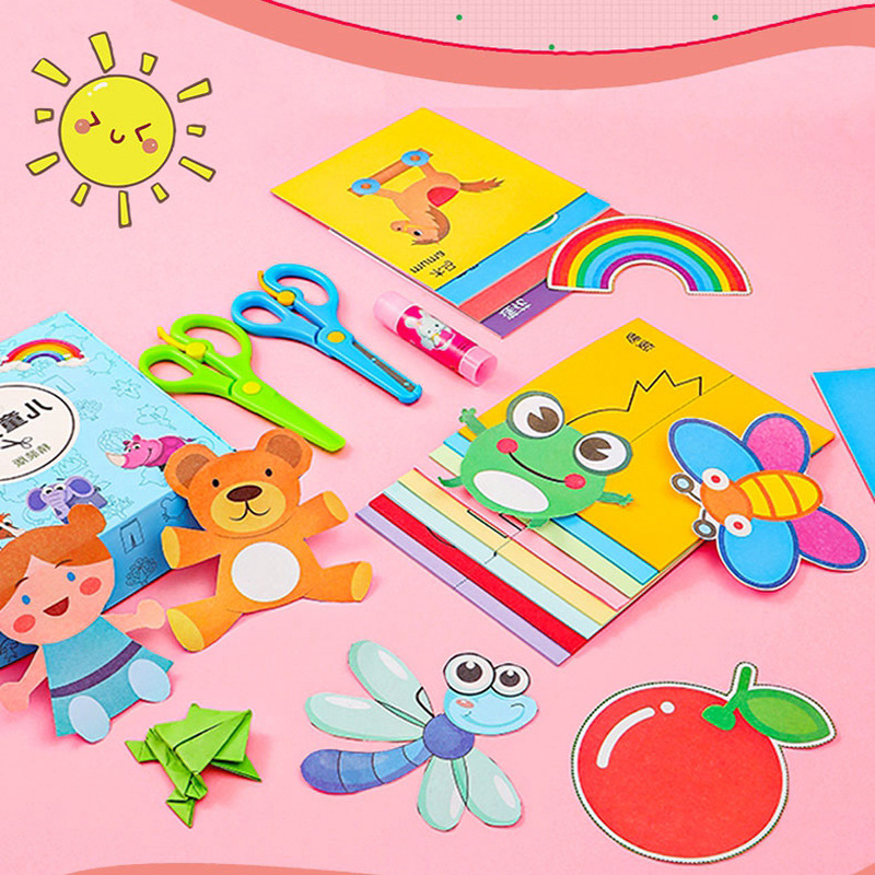 New Young Kidsren's Paper-Cut Early Education Toys Wholesale Handmade Origami Materials Kindergarten 2345 Years Old DIY