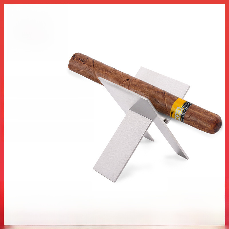 Spot Portable Cigar Bracket Foldable Stainless Steel Cigar Bracket Original Color Black Cigar Bracket