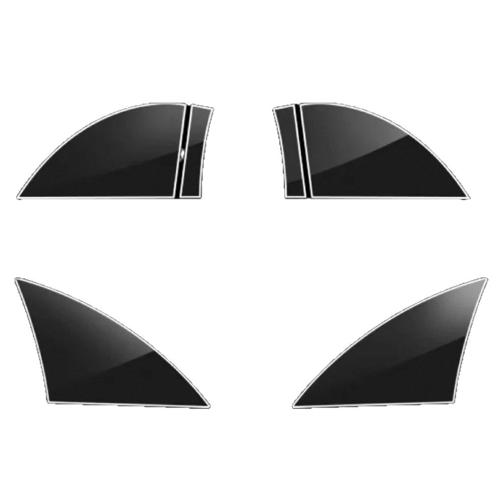 Suitable for Tesla Model Y/3 Rear Door Protective Film, New Triangle Area Splash-Proof Film, Car Transparent Bright Black Film-Tpu