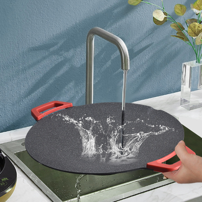 Korean-style Electric Baking Pan Multi-functional Baking Pan Household Non-stick Barbecue Iron Plate Smokeless Electric Wok Plug-in Grilled Steak Stir-frying