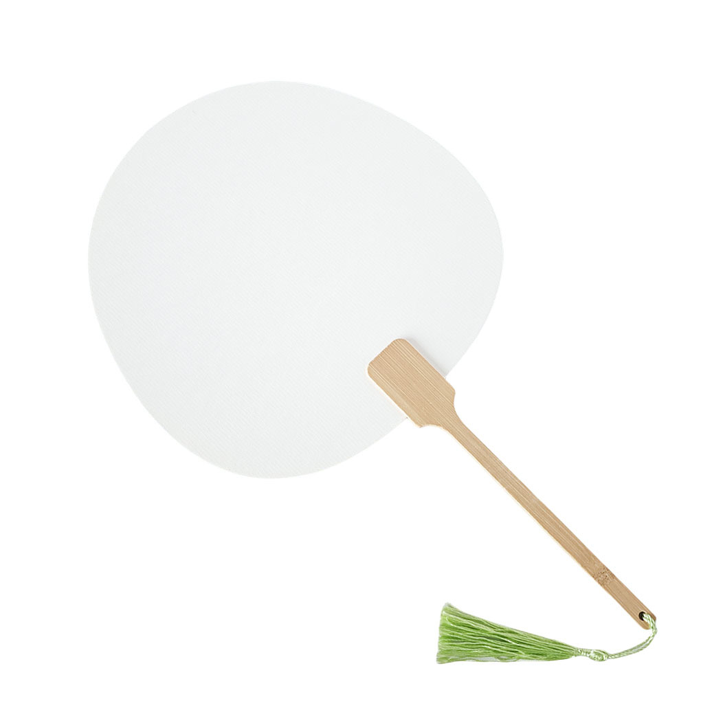 Blank Fan Double-Sided Thickened Fan for Advertising Custom Ancient Style Calligraphy Creation Lacquer Fan Material Kit Round Fan DIY