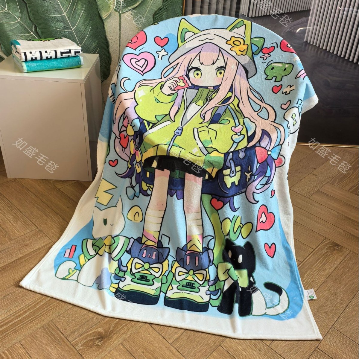 Customized Digital Printed Flannel Blanket Milk Velvet Blanket Polyester Super Soft Velvet Blanket Foreign Trade Cross-Border Gift E-Commerce