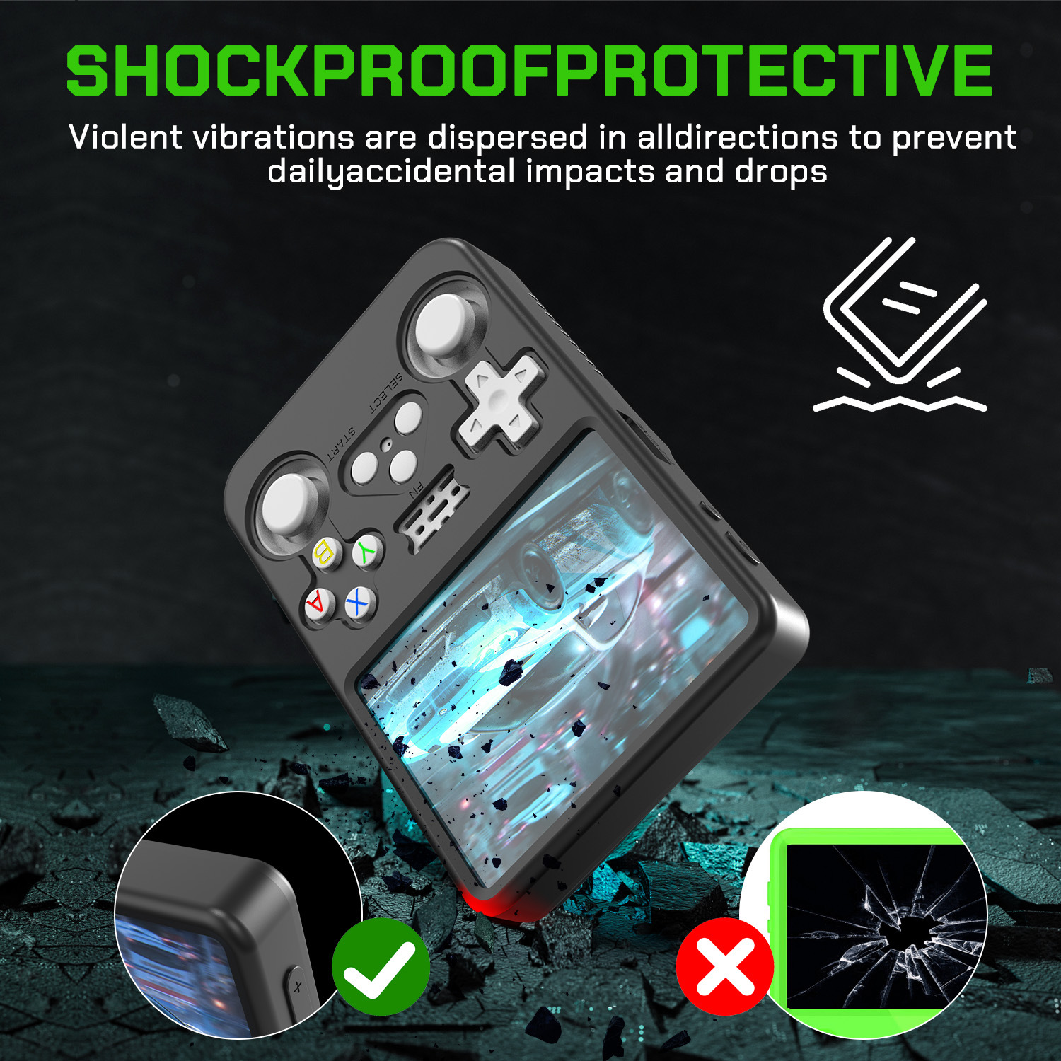 Cross-Border R36S Handheld Game Console Protective Cover, Convenient Home Arcade Silicone Cover, Handheld Game Console Holder