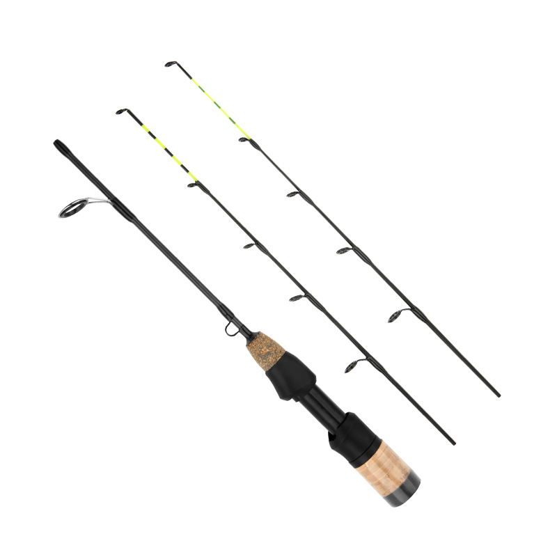 Jiewei Ice Fishing Rod Double Rod Tip 60cm Winter Fishing Rod Shrimp Rod Jointed Lure Rod Fishing Gear Straight Handle Wholesale