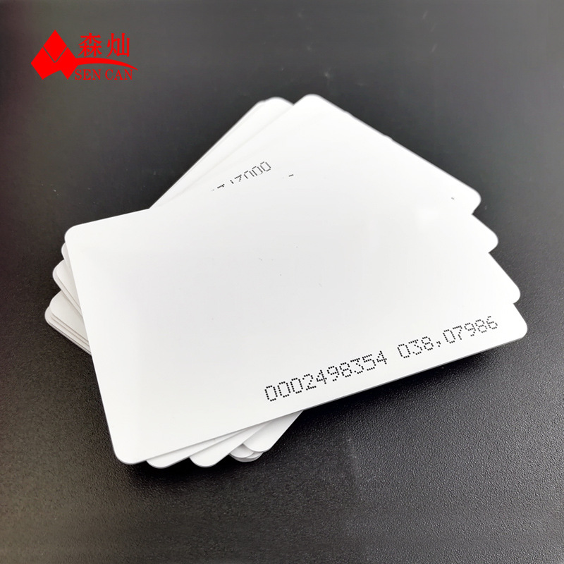 in stock ID thin card induction access card TK4100 white card school campus printing card 125KHZ low frequency ID work card